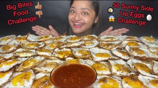 50 SUNNY SIDE UP EGGS EATING CHALLENGE 🍳 50 OMELETTE EATING CHALLENGE  50 EGGS EATING CHALLENGE [upl. by Garrity]