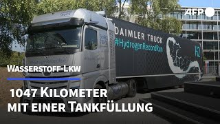 WasserstoffLkw schafft 1047 Kilometer mit einer Tankfüllung  AFP [upl. by Pliam]