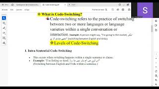 Code Switching Sociolinguistics [upl. by Suivatnom]