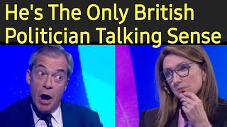 Nigel Farage Schools Her on Britain Giving Away Island With American Base On it [upl. by Nevuer]