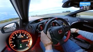 2016 Civic Type R 310hp  0270 kmh acceleration 60FPS [upl. by Schnurr722]