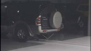 Crash Test 2001 Mitsubishi Montero  Pajero 5 MPH  Rear into Flat Barrier IIHS [upl. by Einatirb927]