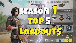 TOP 5 LOADOUTS in SEASON 1 of CODM [upl. by Gabby933]