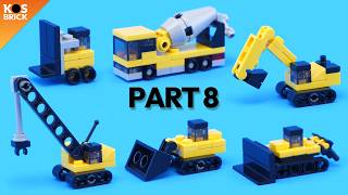 Lego Construction Mini Vehicles  Part 8 Tutorial [upl. by Renata47]