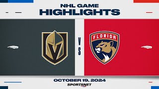 NHL Highlights  Golden Knights vs Panthers  October 19 2024 [upl. by Ruffin]