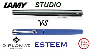 Lamy Studio vs Diplomat Esteem Fountain Pens Is One Better Than The Other [upl. by Bernadina455]