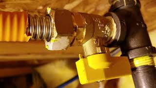 GAS FIREPLACE EASY INSTALL How to run your gas line [upl. by Yllil677]