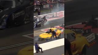 NHRA funny car final at Bristol Dragway for the thundervalleynats  Austin Prock wins over JR Todd [upl. by Peppie]