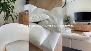 SUNDAYS FURNITURE MOVIE NIGHT SECTIONAL REVIEW [upl. by Anaehr]