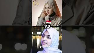 2 Girls Ayesha Abdul Basith VS Nada Sikkah  New Nasheed Indua shorts SHRRONY100K [upl. by Asirb]