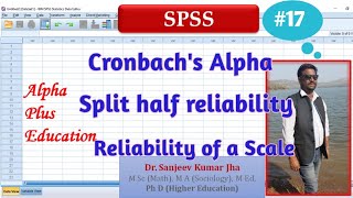 How to find reliability  Reliability by SPSS  Cronbachs alpha  Split Half Reliability [upl. by Fulmis]