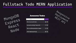 Full Stack MERN Todo App with MongoDB React Express Node  Responsive  Deployment  Full Notes [upl. by Jarus466]