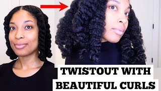 QUICK amp EASY TWIST OUT TUTORIAL ON NATURAL HAIR  Shea Moisture Mousse [upl. by Anaoj]