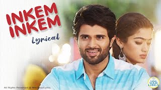 Inkem Inkem Inkem Kaavaale Lyrical  Geetha Govindam  By Mind Your Lyrics  The Best Karaoke [upl. by Valentia644]