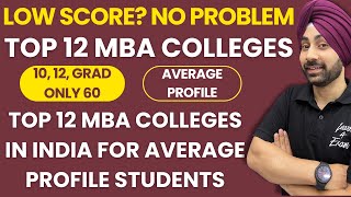 Low Scores in 10th 12th amp Grad These 12 MBA Colleges Are For You [upl. by Jarad]