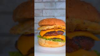 Double Beef and Egg Burger 🍔 egg beef burger cheese healthy [upl. by Elroy]