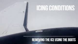 IN FLIGHT ICING CONDITIONS  SLOW MOTION  DEICING [upl. by Murvyn436]