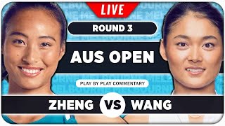 ZHENG vs WANG • Australian Open 2024 • LIVE Tennis PlaybyPlay Stream [upl. by Cele]