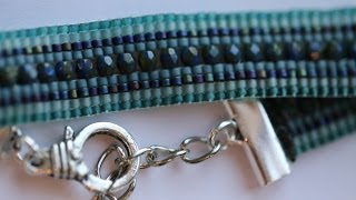 Bead Loom Bead Weaving Tutorial with Delica seed beads [upl. by Niwdog]