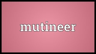 Mutineer Meaning [upl. by Kittie]