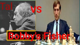 Bobby Fisher vs Mikhail Tal Tal Chess game Tal best chess Tal amazing secrifce the rookTal win [upl. by Ainsworth]