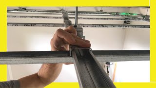 ✅ How to make metal frames for drywall ceilings 🔥 Suspended with double structure 🤜 silent block [upl. by Nref944]