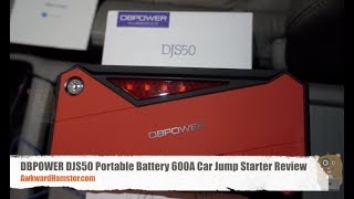 DBPOWER DJS50 Portable Battery 600A Car Jump Starter Review [upl. by Yrtsed696]