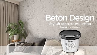 tylish concrete wall effect – Jeger Beton Design decorative effect – DIY application tutorial [upl. by Fulks]