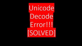 How to get the Encoding used on a file  CSV Unicode Decode Error  utf8  ISO  Python [upl. by Caines]