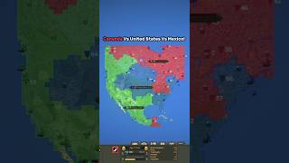 USA vs Mexico Vs Canada worldbox superworldbox sandbox shorts geographymap [upl. by Imoin59]