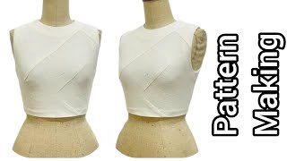 New collar design pattern making tutorial for sewing [upl. by Salba]