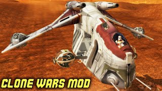 Star Wars Battlefront 2 2005 Clone Wars Extended Mod  Clone Troopers vs CIS Battle Droids [upl. by Wohlen]