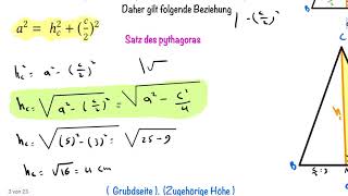 Satz des Pythagoras4 Pythagoras in ebenen Figuren 1 [upl. by Ettenyar78]