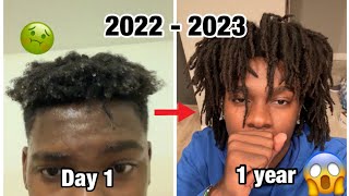 MY 1 YEAR FREEFORM TO DREADS JOURNEY  2022  2023 [upl. by Jessen]