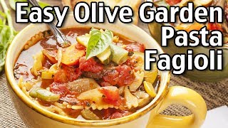 Five Dollar Dinners  Easy Olive Garden Pasta Fagioli [upl. by Darrej]