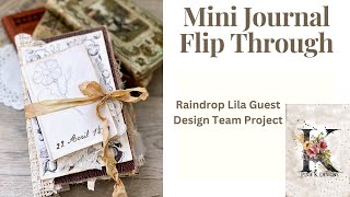 Mini Journal Flip Through Raindrop Lila guest design team project [upl. by Llenyt411]