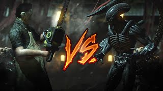 Mortal Kombat X  Leatherface Vs Alien VERY HARD [upl. by Acnairb]