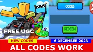 ALL CODES WORK FREE UGC GoKart Race Clicker ROBLOX  December 6 2023 [upl. by Sibilla]