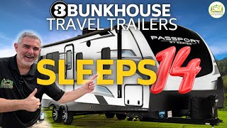 Awesome Travel Trailers With Bunkhouses that Sleep 10 or More [upl. by Adda]