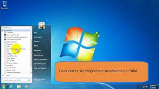 How to Take a Screenshot in Windows 7 and Save the File With Paint [upl. by Aelgna]