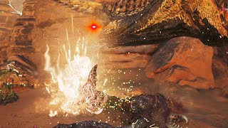 MH Wilds Open Beta  First Solo Rey Dau Hunt CB [upl. by Ahsieym]