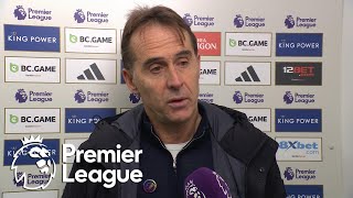 Julen Lopetegui frustrated after West Hams loss to Leicester  Premier League  NBC Sports [upl. by Nuli]