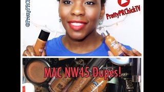 2015 Updated MAC NW45 Foundation Dupes PrettyPRChick [upl. by Scrivings]