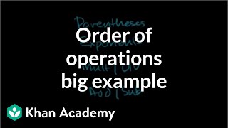 Order of operations example putting it all together  PreAlgebra  Khan Academy [upl. by Eerual825]