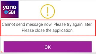 Yono SBI Can Not Send Message Now please try again later problem solved [upl. by Sunda576]