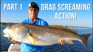 Fishing Mayport Jacksonville For Huge Deepwater Redfish Part 1 [upl. by Mellar]