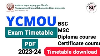 Ycmou exam timetable 2023  Ycmou exam date 2023  Ycmou exam 2023 [upl. by Tunk511]