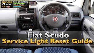 Fiat Scudo Service Light Reset [upl. by Melvina]