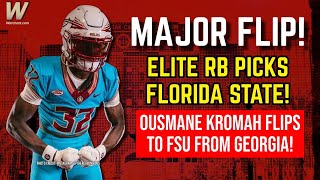 FSU FLIPS ELITE RB FROM GEORGIA 4 Ousmane Kromah Picks FSU  FSU Football Recruiting  Warchant [upl. by Yelak]