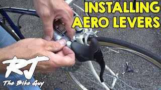 How To Install Aero Brake Levers On Vintage Bike [upl. by Belak]